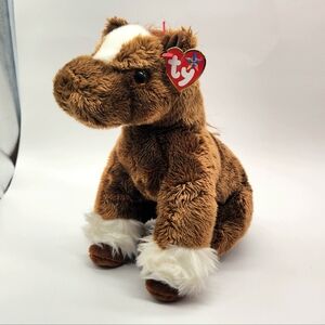 Preowned With Heart + Tush Tag Ty Beanie Buddy 2002 HOOFER, Clydesdale Horse